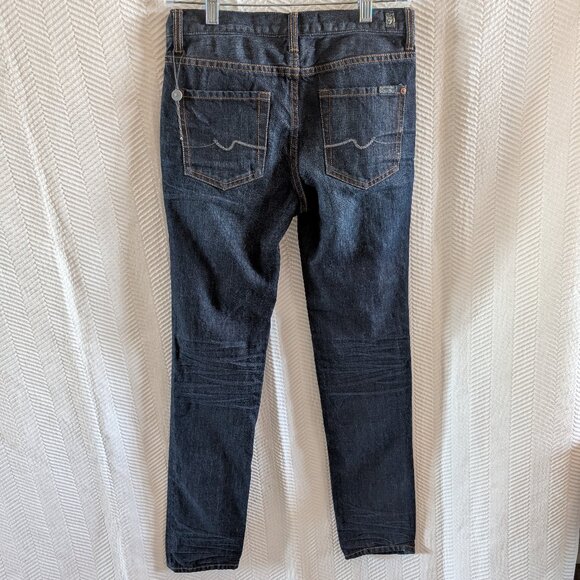 7 for all Mankind Men's Paxtyn Jeans Skinny Slim 28x31 Dark Wash Denim NWOT - Picture 3 of 10